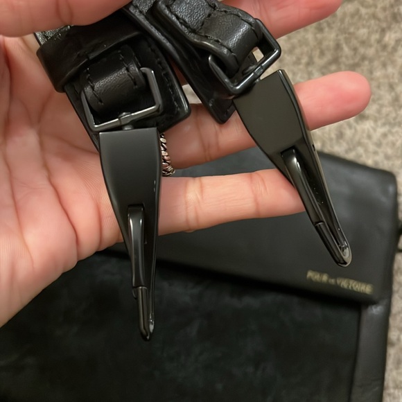 Pour La Victoire Leather & Calf Fur Crossbody - Picture 7 of 7